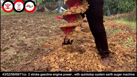 52cc Earth Auger with 3 PCS Auger Bit