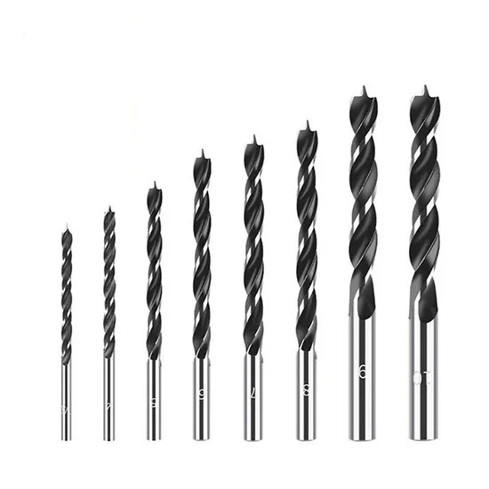 Four Slot Wood Auger Drill Bits Hex Shank Design for Efficient Woodworking