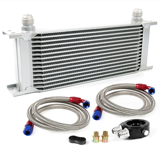 Universal Engine Oil Cooler 10 Row 15 Row with Line Kits An10 